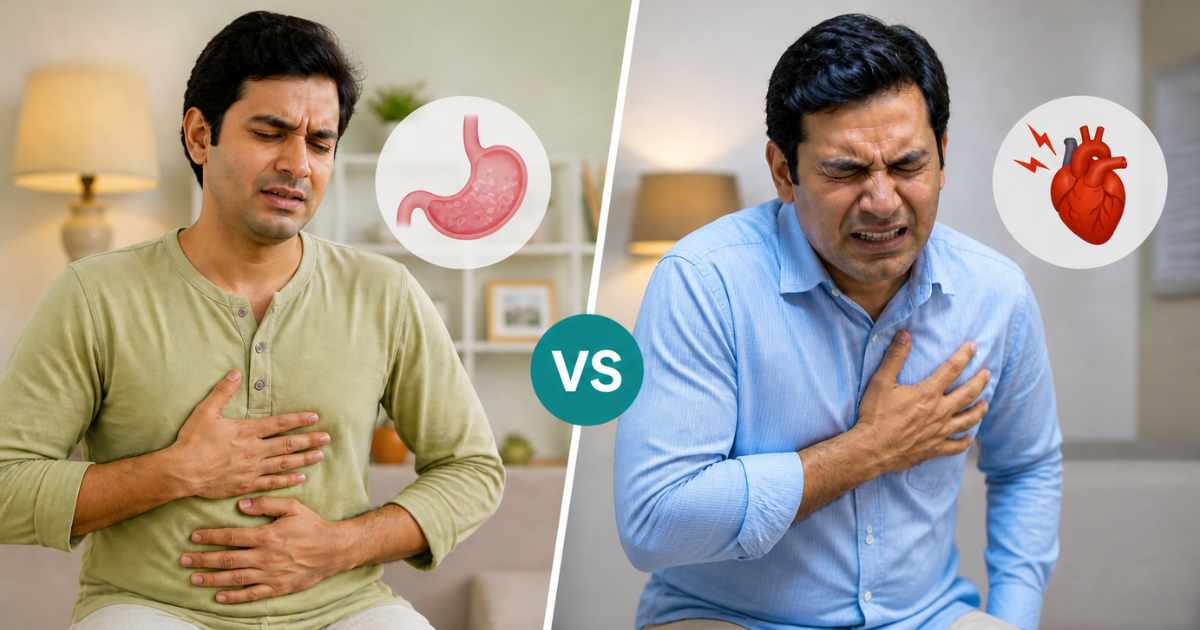 Difference Between Chest Pain Due to Gas and a Heart Attack